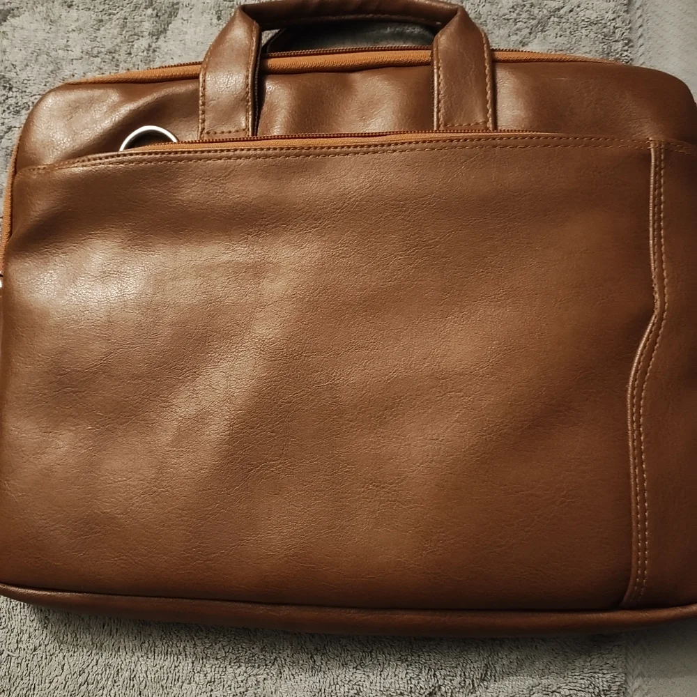 MyChoice Cognac Brown Mens Crossbody Bag For Laptop /Tablet Handle And Strap